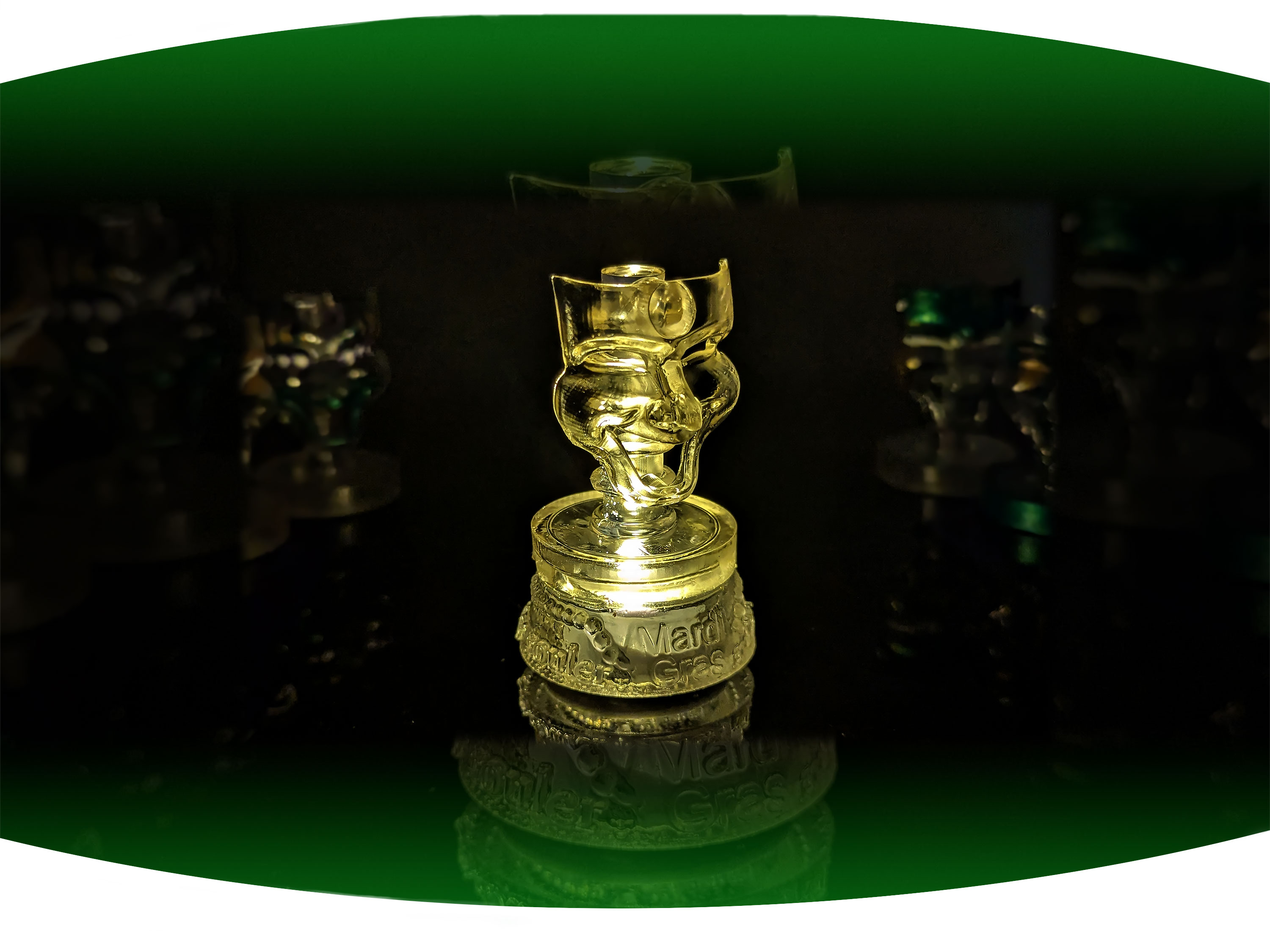 Close up of white screen printed  t-shirt with the black text Bywater with red stamp across it that says gentrified